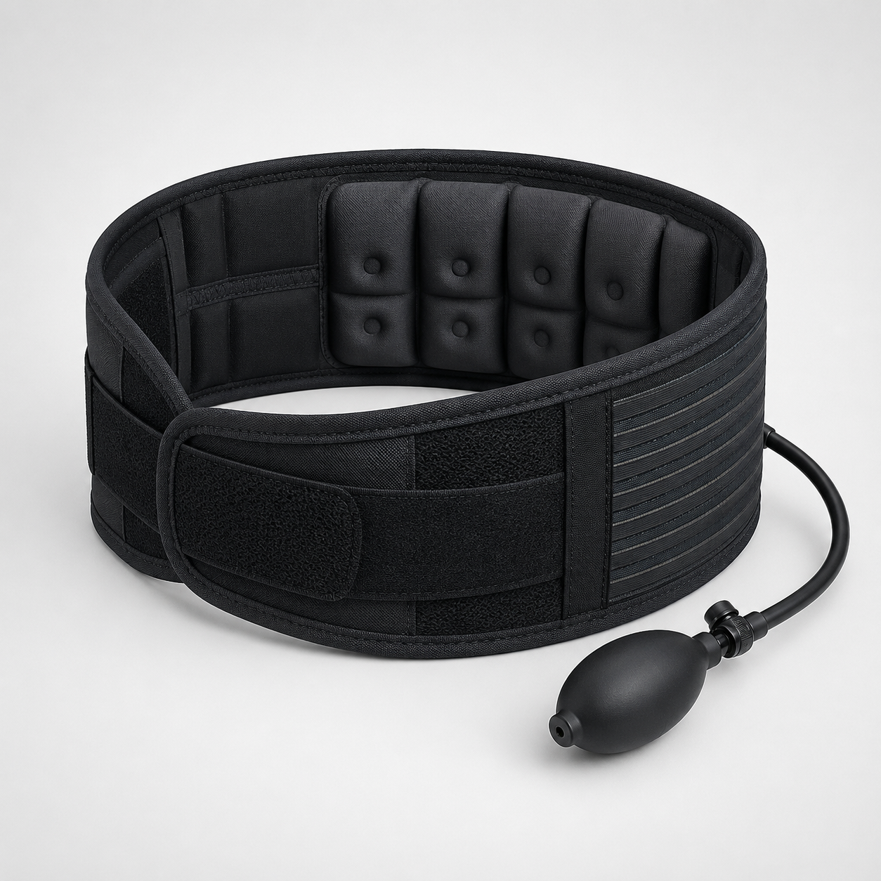 Adjustable lumbar decompression support belt