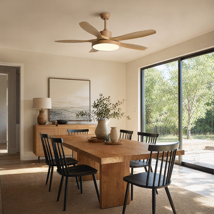 WOMO Scandi Reversible Ceiling Fan with Light-WM5002