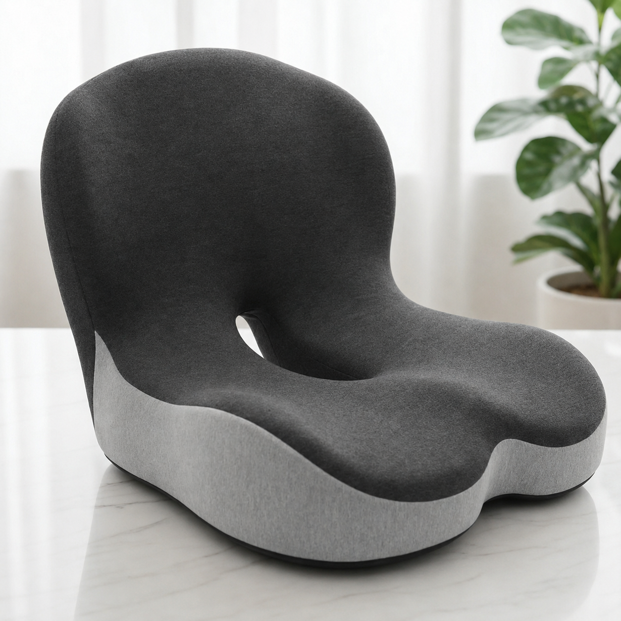 Contoured seat and back cushion support detail