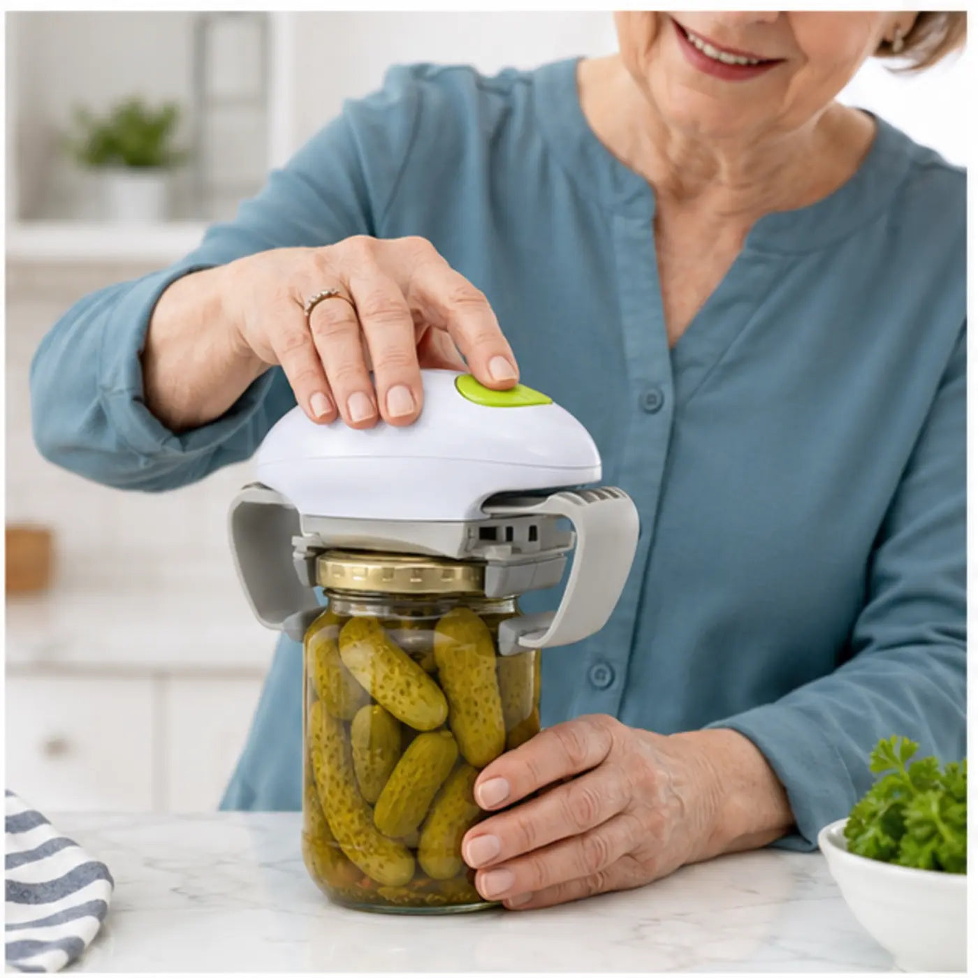 Jar Genie Automatic Jar Opener — Product in use