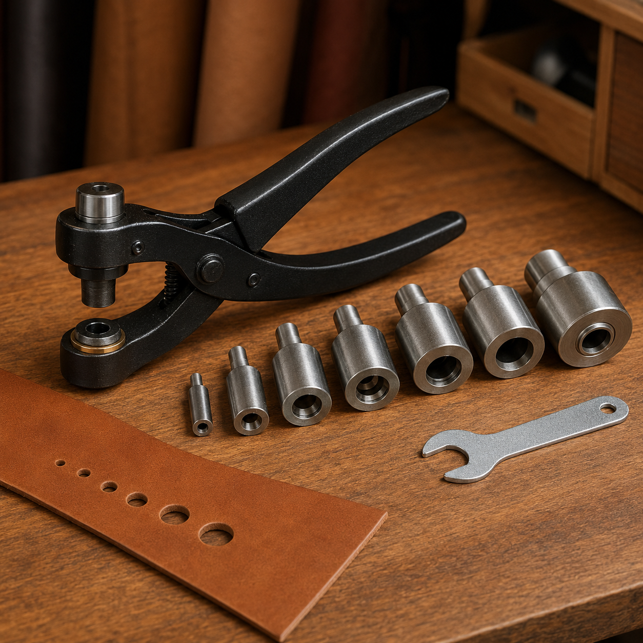 Leather hole punch set