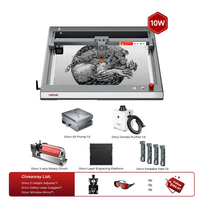 Ortur LM3 Laser Engraving & Cutting Machine 20,000mm/min (40W/20W/10W)