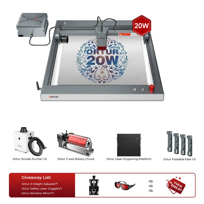 Ortur LM3 Laser Engraving & Cutting Machine 20,000mm/min (40W/20W/10W)