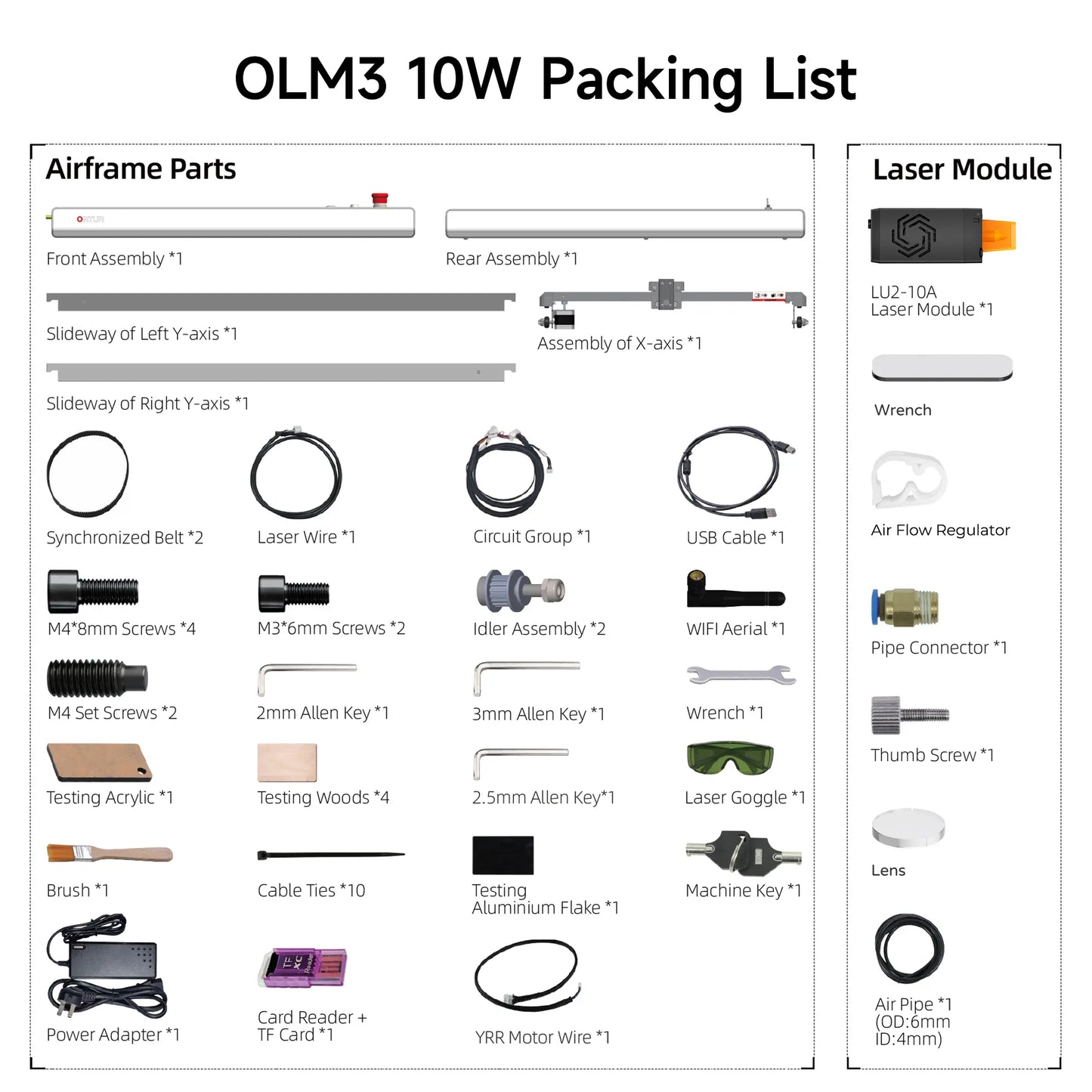 Ortur LM3 Laser Engraving & Cutting Machine 20,000mm/min (40W/20W/10W)