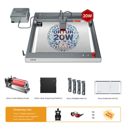 Ortur LM3 Laser Engraving & Cutting Machine 20,000mm/min (40W/20W/10W)