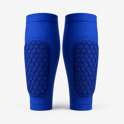 ShinGuardian Elite flexible soccer shin guards — Blue
