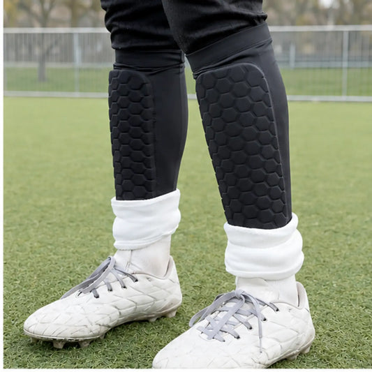 ShinGuardian Elite Flexible Soccer Shin Guards — Product in use