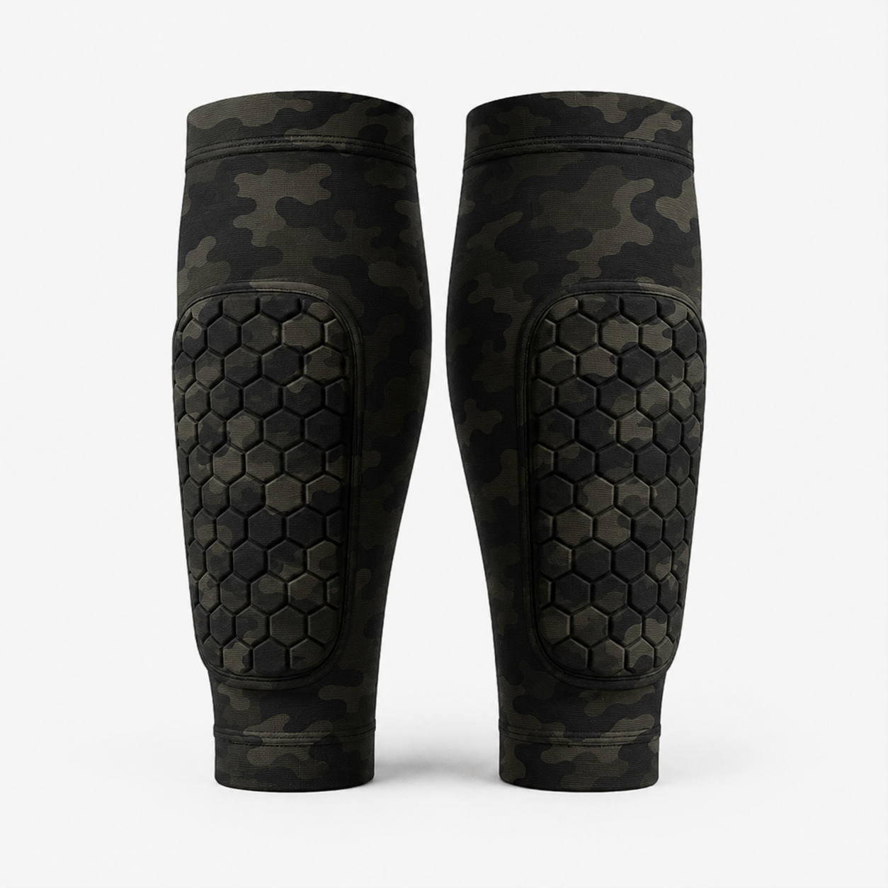 ShinGuardian Elite flexible soccer shin guards — Limited Camo