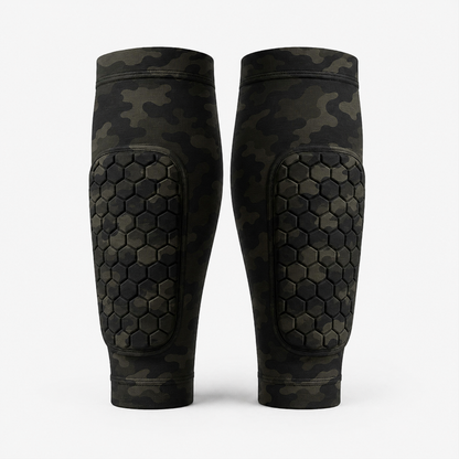 ShinGuardian Elite flexible soccer shin guards — Limited Camo