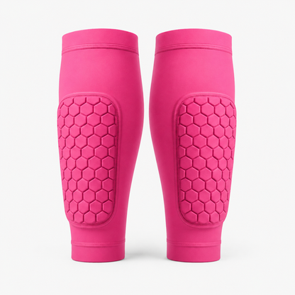 ShinGuardian Elite flexible soccer shin guards — Pink