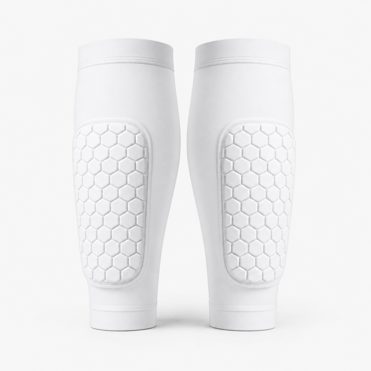 ShinGuardian Elite flexible soccer shin guards — White
