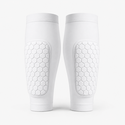 ShinGuardian Elite flexible soccer shin guards — White