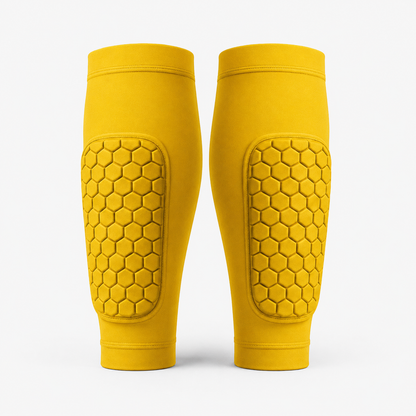 ShinGuardian Elite flexible soccer shin guards — Yellow