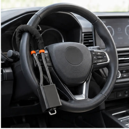 TitanLock Compact Steering Wheel Lock — Product in use