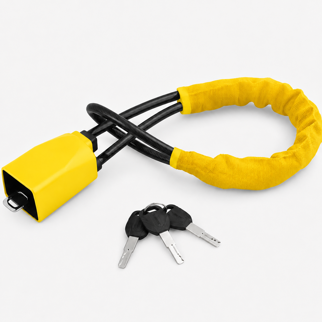 TitanLock compact steering wheel lock — Yellow