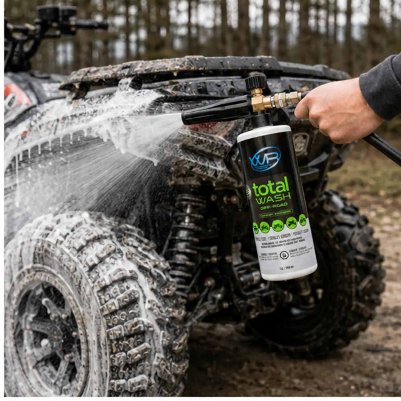 Total Wash Off-Road Cleaning Bundle — Product in use