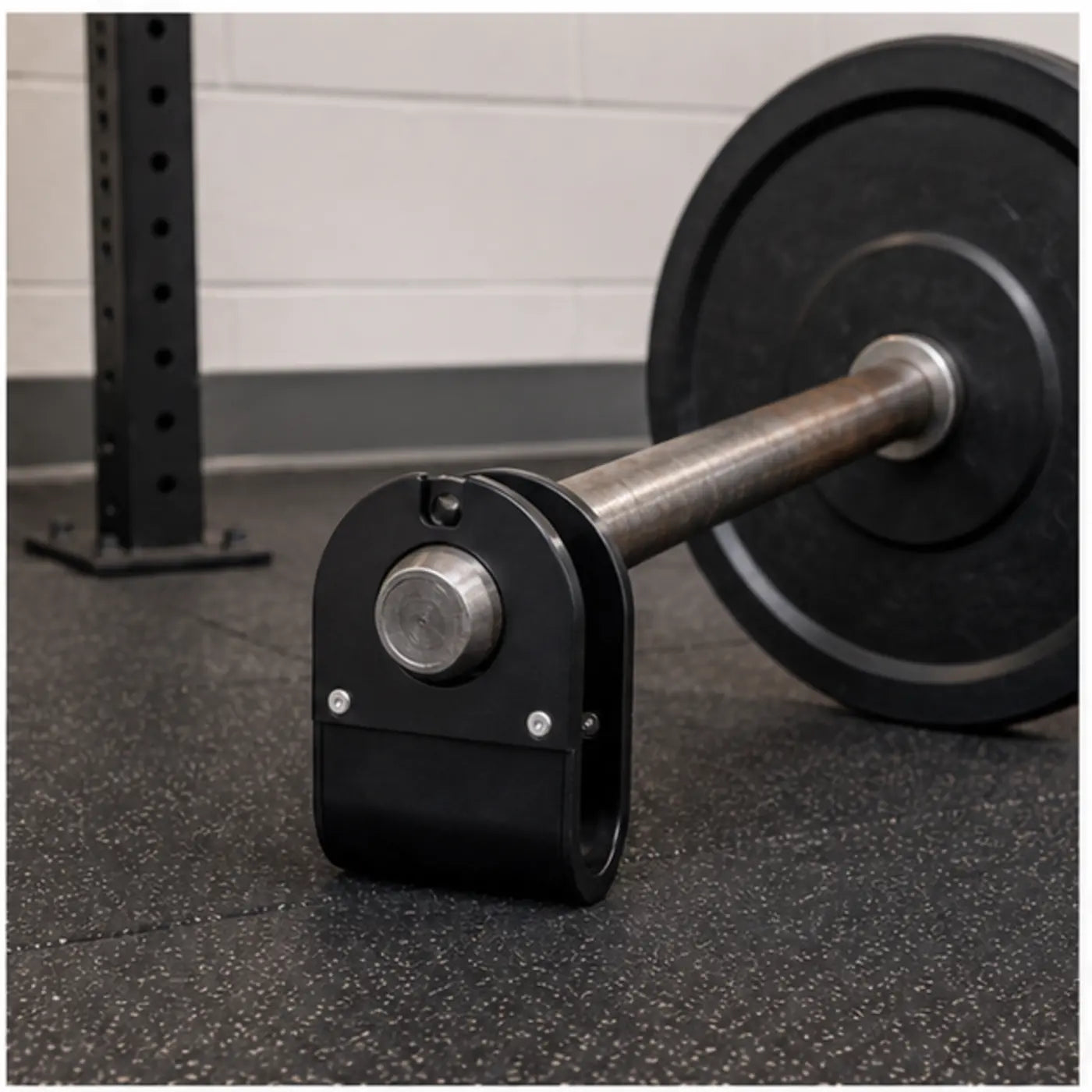 Uclips Barbell-to-Landmine Adapter — Product in use